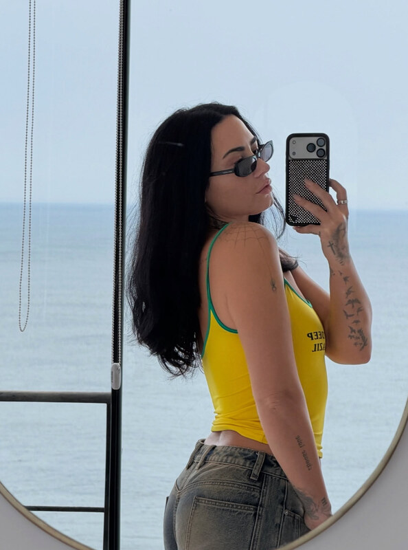 Demi Lovato hands