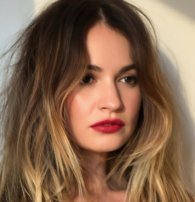Lily James hands