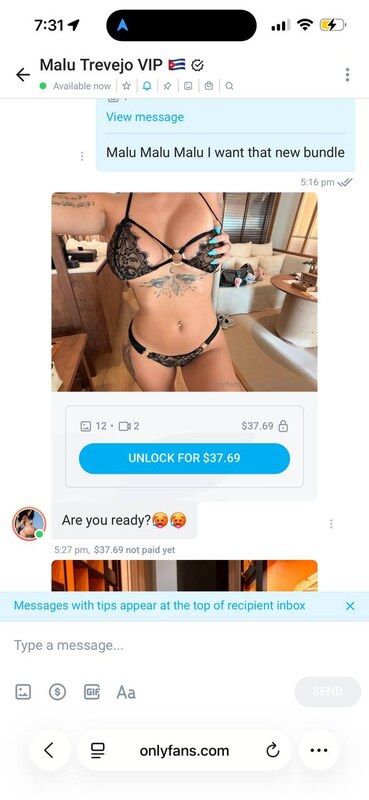 Malu Trevejo Topless OnlyFans (6 Photos)