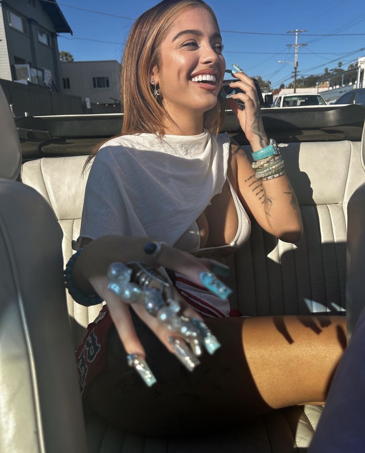 Malu Trevejo Bikini Skirt Twerking Onlyfans Set Leaked - Influencers Gonewild