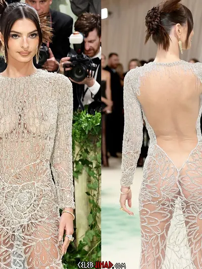 Emily Ratajkowski Puts Her Nude Tits And Ass On Display At The Met Gala