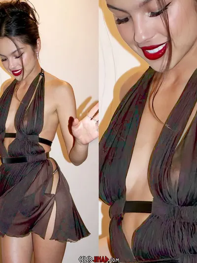 Olivia Rodrigo See Thru Nude Nipple And Thong