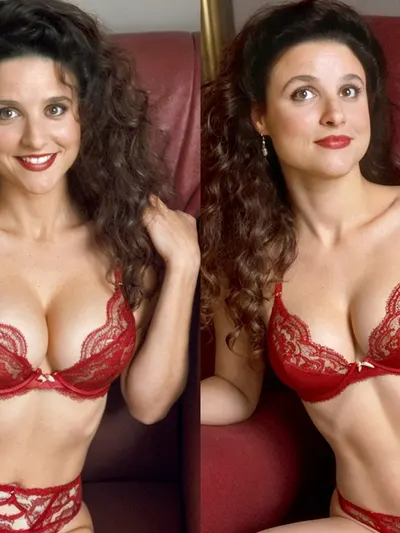 Julia Louis-Dreyfus Nude Nip Slip And Big Tits Lingerie Pics Uncovered