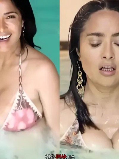 Salma Hayek Bouncing Her Big Wet Tits In HD
